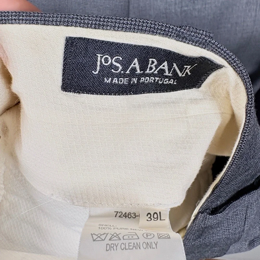 Jos. A.‎ Bank Signature Collection Men Charcoal Gray 100% Wool Suit 44L